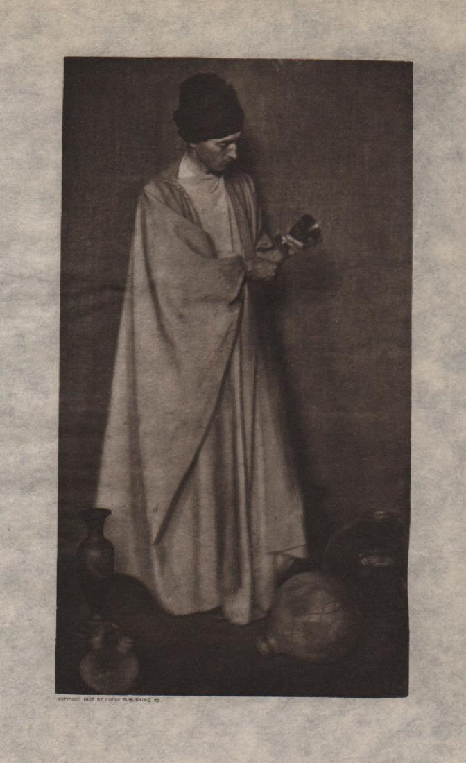 ADELAIDE HANSCOM - Chalice: Artist: ADELAIDE HANSCOM Print Title: Chalice Printing Date: 1905 Medium: Vintage Dust Grain Photogravure on Tissue Printed 1905 in USA Image Size: 3.5 x 6 inches Adelaide Hanscom Leeson (1975 - 1931)