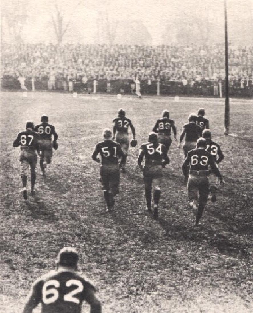 RALPH STEINER - Dartmouth - When the Green Go Forth: Artist: RALPH STEINER Print Title: Dartmouth - When the Green Go Forth to Battle Medium: Vintage Collotype Printed in New York in 1922 Image Size: 4" X 5.25" Steiner's First Published Work while Atten