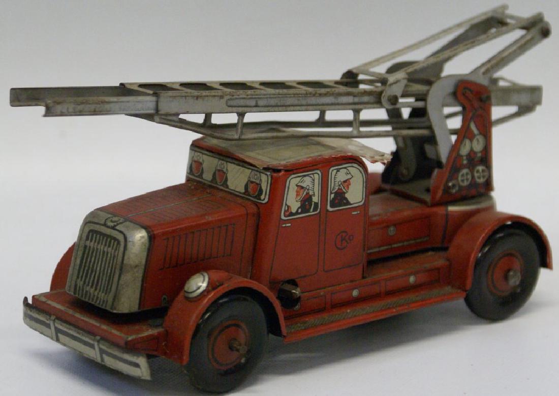 PRE WAR PENNY TOYS CKO KELLERMANN CAMION DE POMPIER REF 200 (1) JOUET ANCIEN