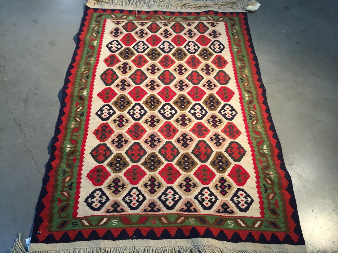 Hand Knotted Reversible Klim Wool Rug 3'3" x 4'9" (1 of 6)