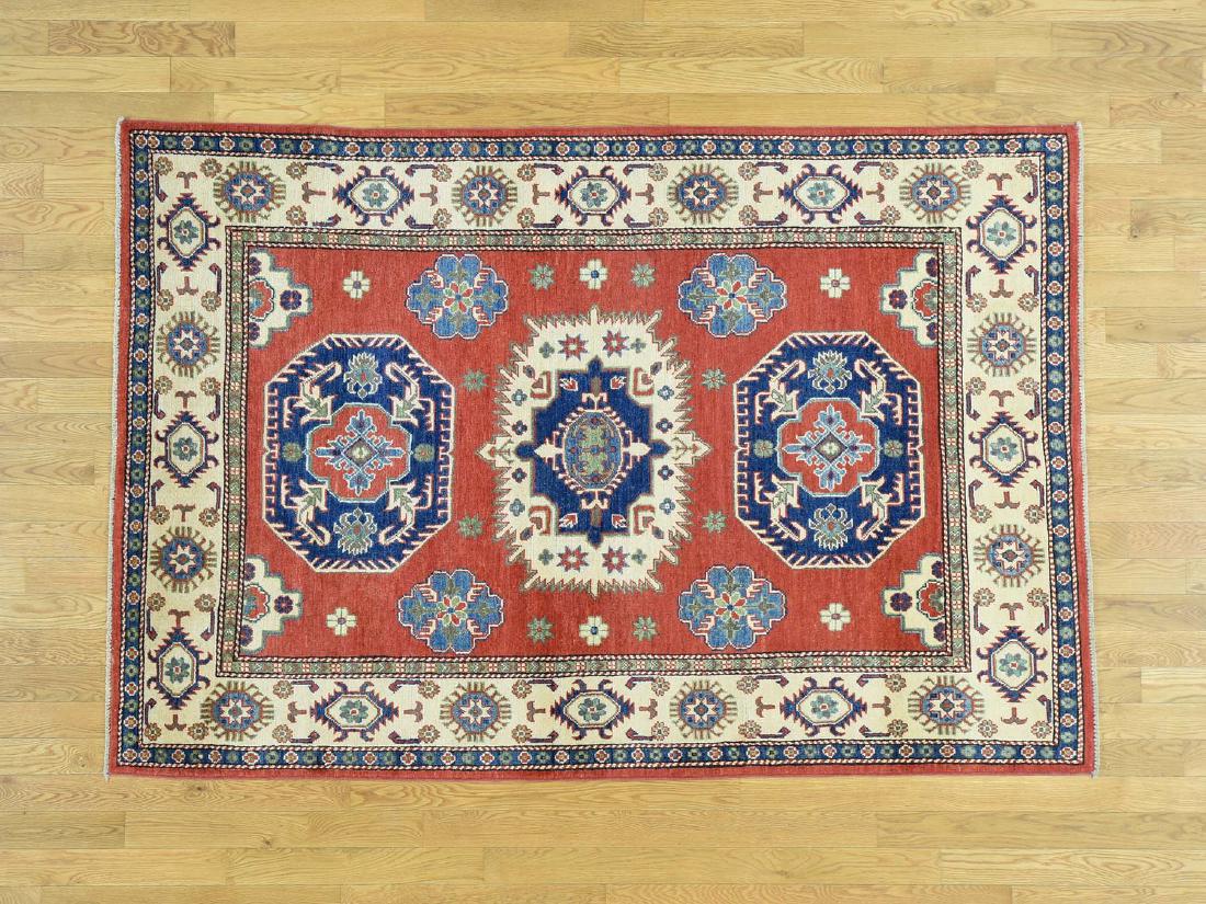 Hand-Knotted Wool Kazak Oriental Wool Rug 5'0" x 7'4" (1 of 10)