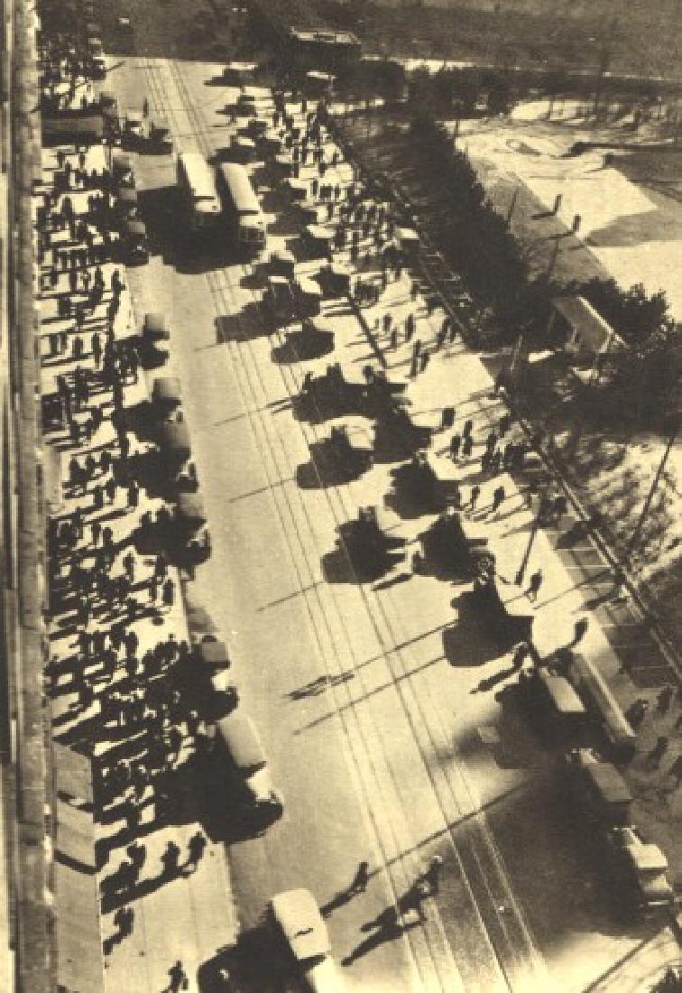 MARGARET BOURKE-WHITE - 42nd Street: Artist: MARGARET BOURKE-WHITE Print Title: 42nd Street Medium: Vintage Sheet-fed Gravure Printing Date: 1934 Printed: United Kingdom Image Size Approx: 4" X 5" Margaret Bourke-White (1904 – 1971) wa