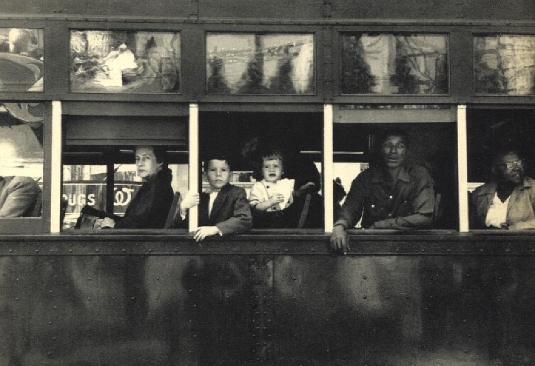 ROBERT FRANK: Trolley, New Orleans: Artist: ROBERT FRANK Print Title: Trolley, New Orleans Robert Frank's Most Famous Image Medium: Vintage Sheet-fed Gravure Printed in 1958 in France Image Size: 7.5 x 5" Robert Frank (b. 1924) is an Am