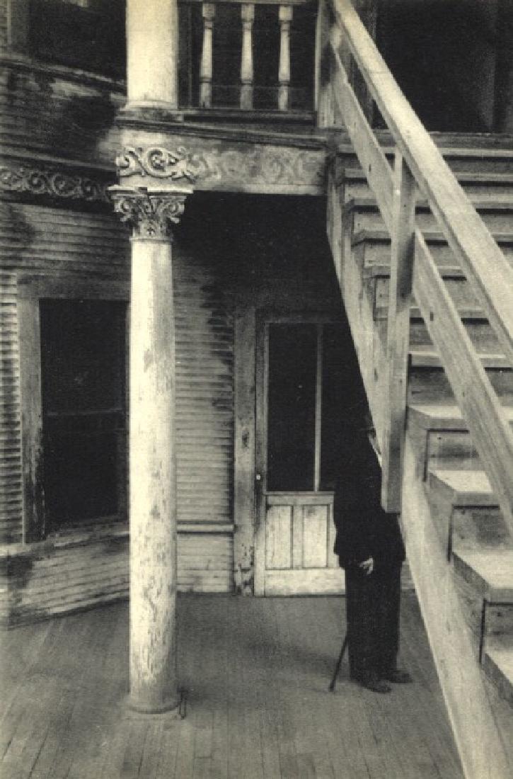 ROBERT FRANK: Rooming House, Bunker Hill, Los Angeles: Artist: ROBERT FRANK Print Title: Rooming House, Bunker Hill, Los Angeles, CA Medium: Vintage Sheet-fed Gravure Printed in 1958 in France Image Size: 4.5 x 6.5" Robert Frank (b. 1924) is an American p