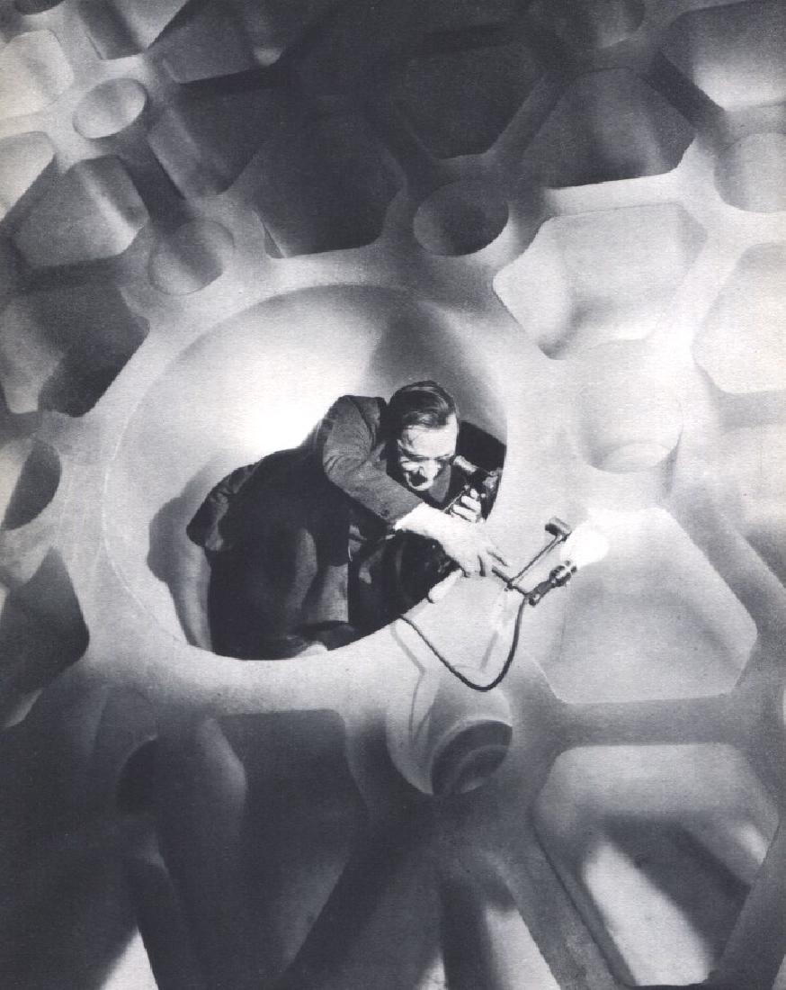 ROBERT YARNALL RICHIE - Mt Wilson 200" Lens: Artist: ROBERT YARNALL RICHIE Print Title: Mt Wilson 200" Lens Medium: Sheet-Fed Gravure Printing Date: 1936 Printed USA Image Size: 7" X 9" Robert Yarnall Richie (1908-1984), was an American photogra