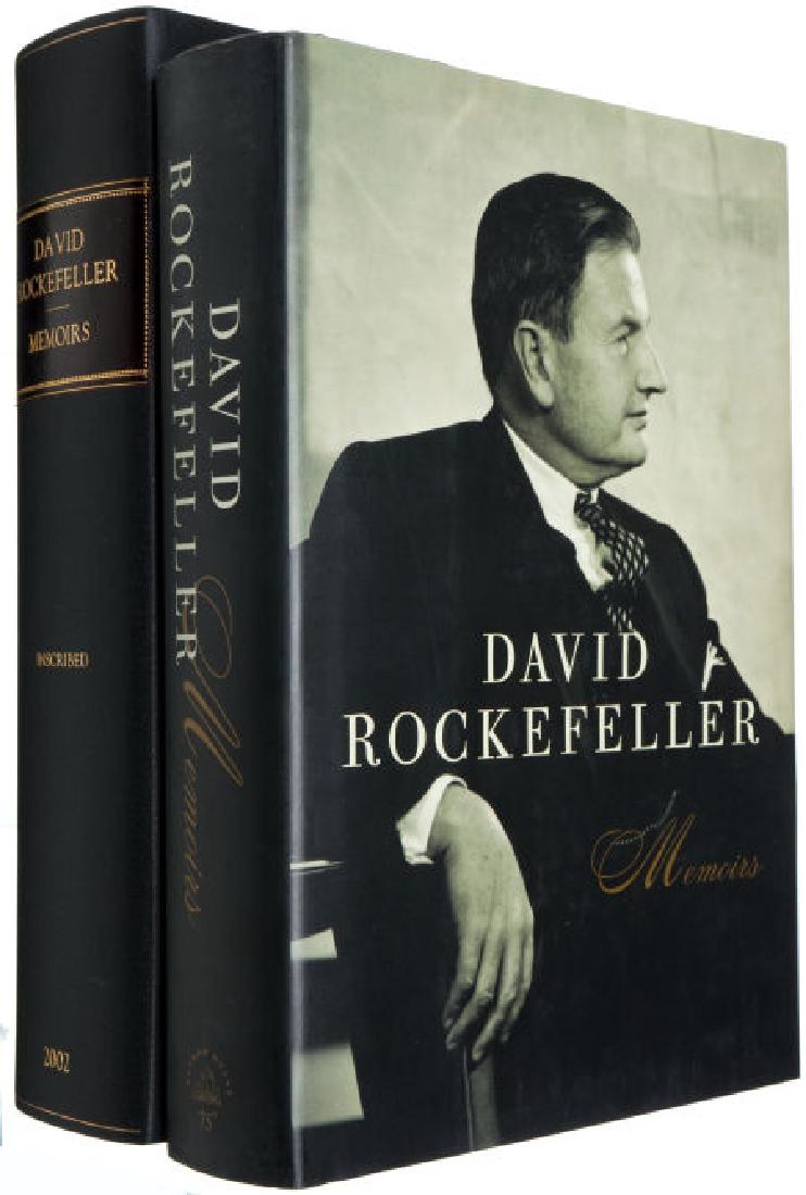 Memoirs by D. Rockefeller Inscribed to A. Schlesinger (1 of 2)