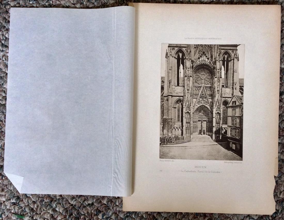 Antique C.1890 Photogravure of French Architecture (1 of 1)