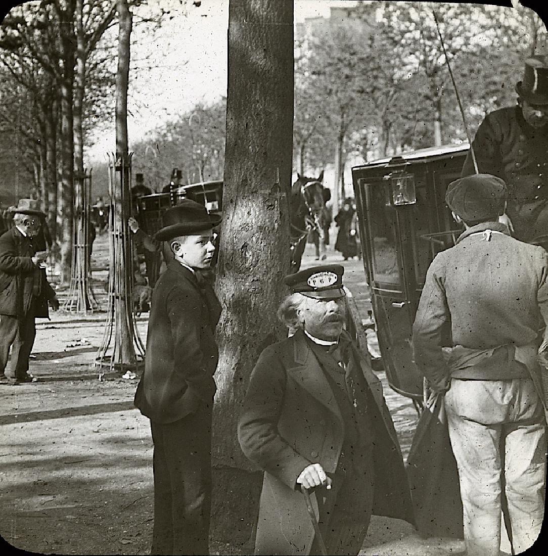 Antique Glass Photo Paris La Belle Epoque (1 of 2)