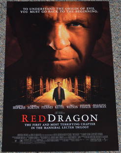 Red Dragon 2002 Original Movie Poster: red dragon 2002 original 11x17 movie poster! Anthony hopkins as hannibal lecter! Please note that this lot has a confidential reserve. When you leave a bid in advance of the auction, submit your