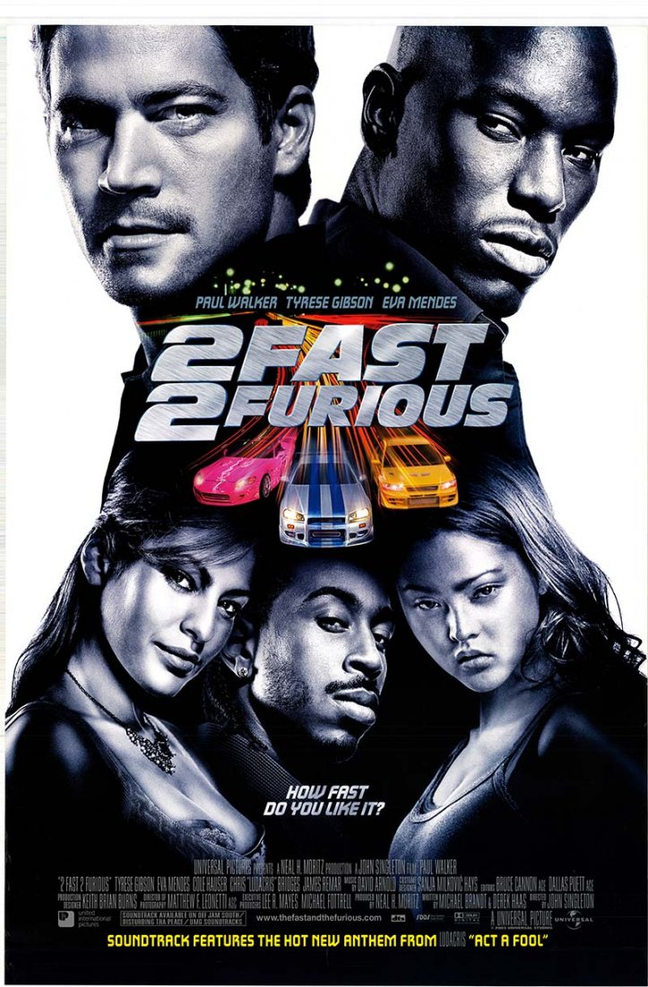 2 Fast 2 Furious (2003) US one-sheet R, NM DS (1 of 1)