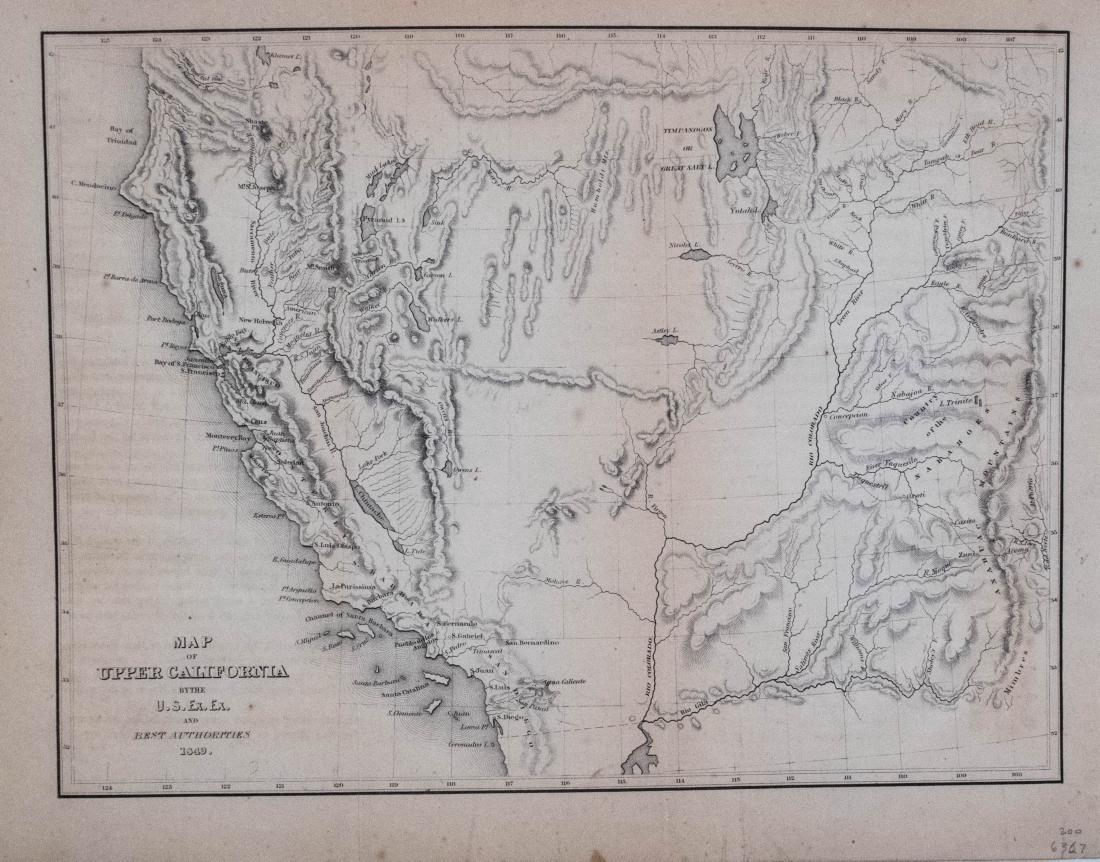 Wilkes: Antique Map of Gold Rush Era California, 1849 (1 of 1)