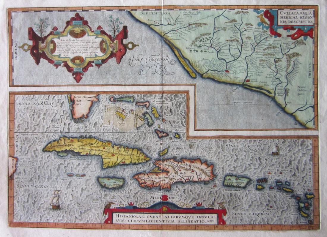 Ortelius: Antique Map of Culiacan / West Indies, 1579 (1 of 1)
