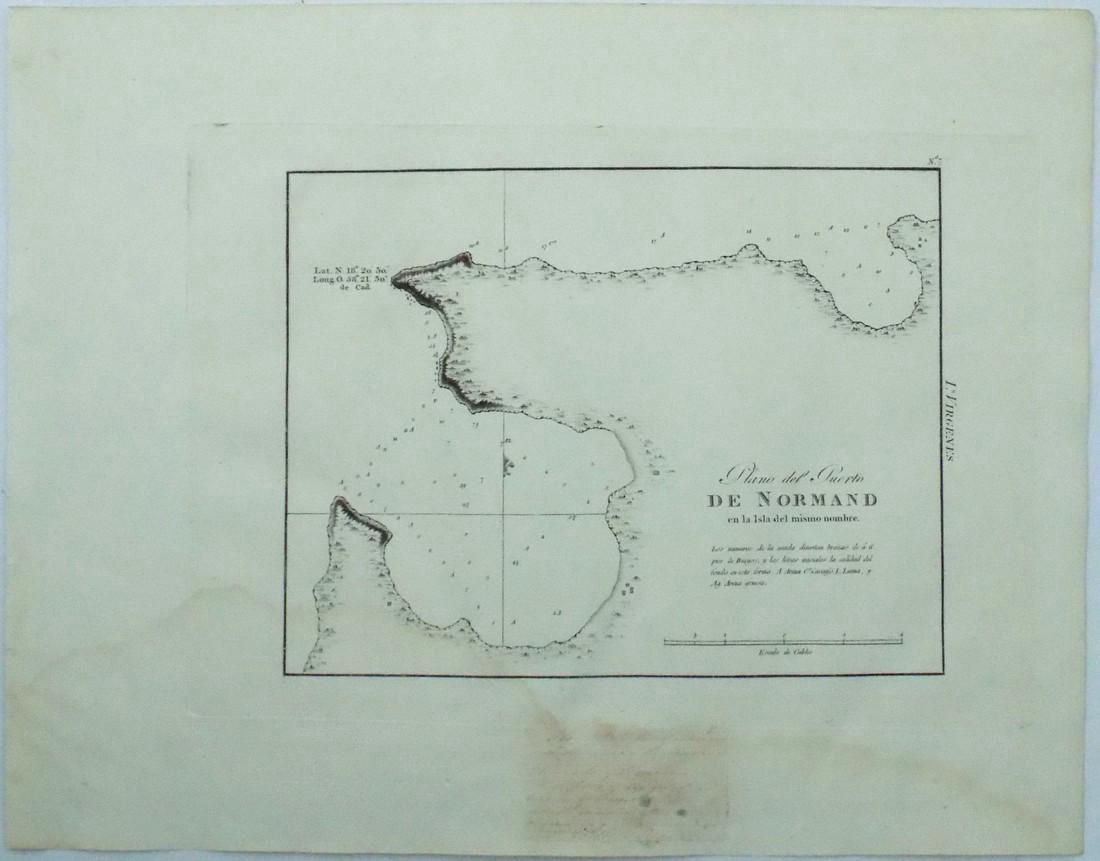 Ferrer: Antique Nautical Chart of Norman Island, 1809 (1 of 4)