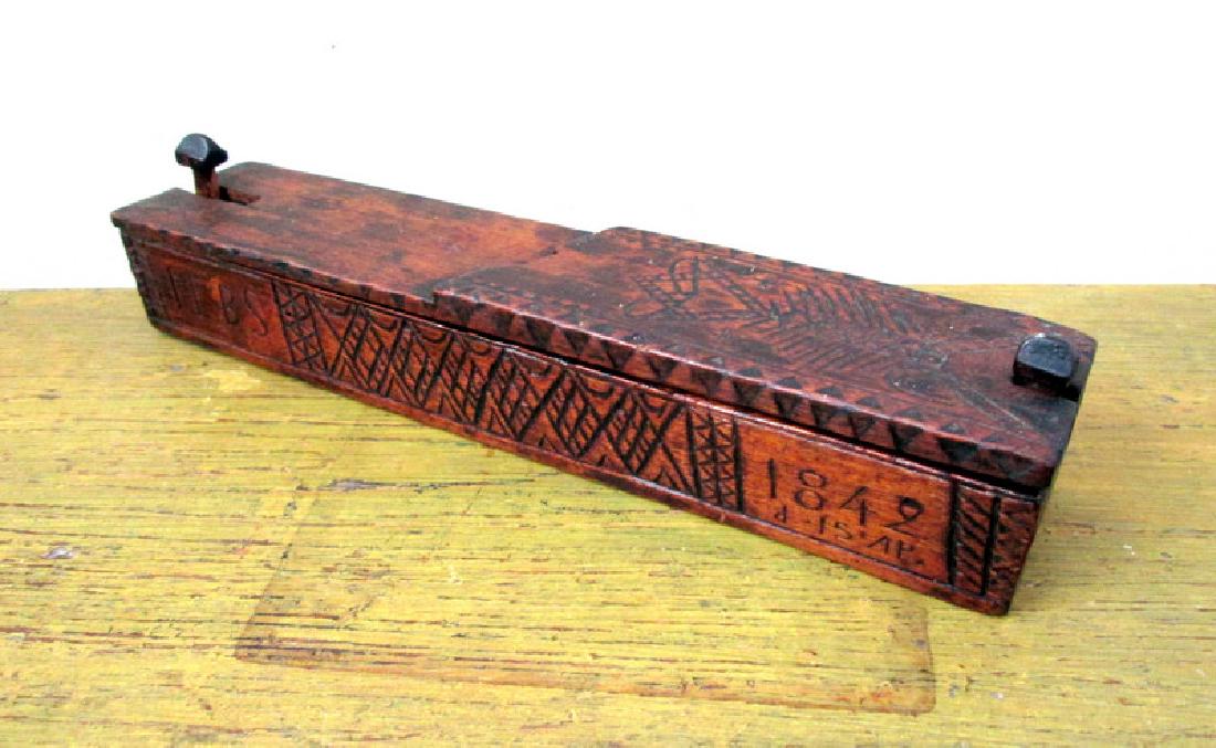Exceptional Carved Antique Candle Box (1 of 10)