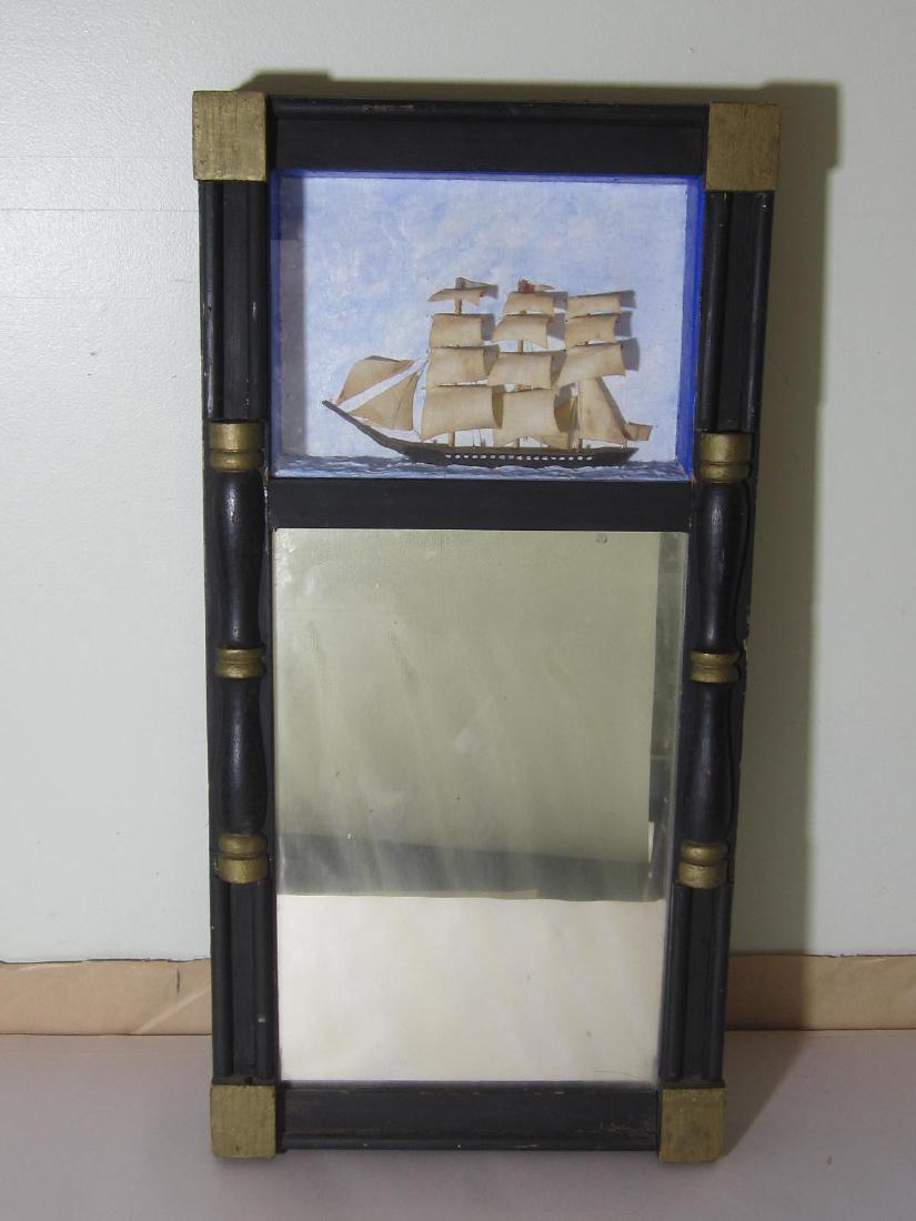 Folk Art Mirror with Small Ship Diorama (1 of 8)