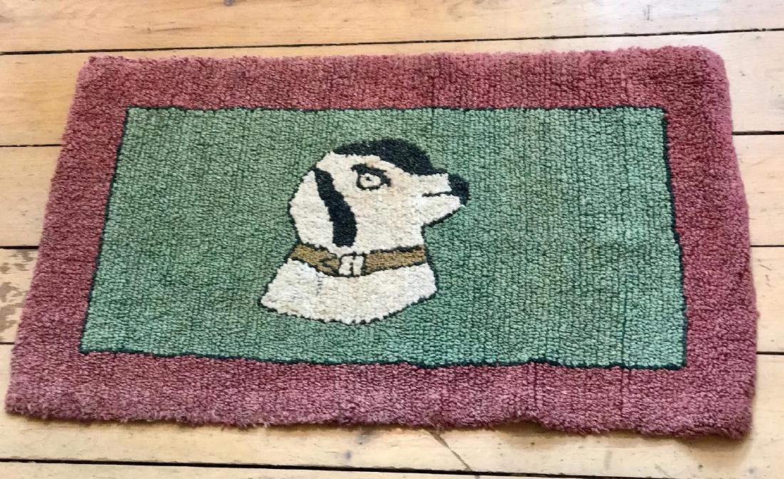 Whimsical Dog Hooked Rug (1 of 2)