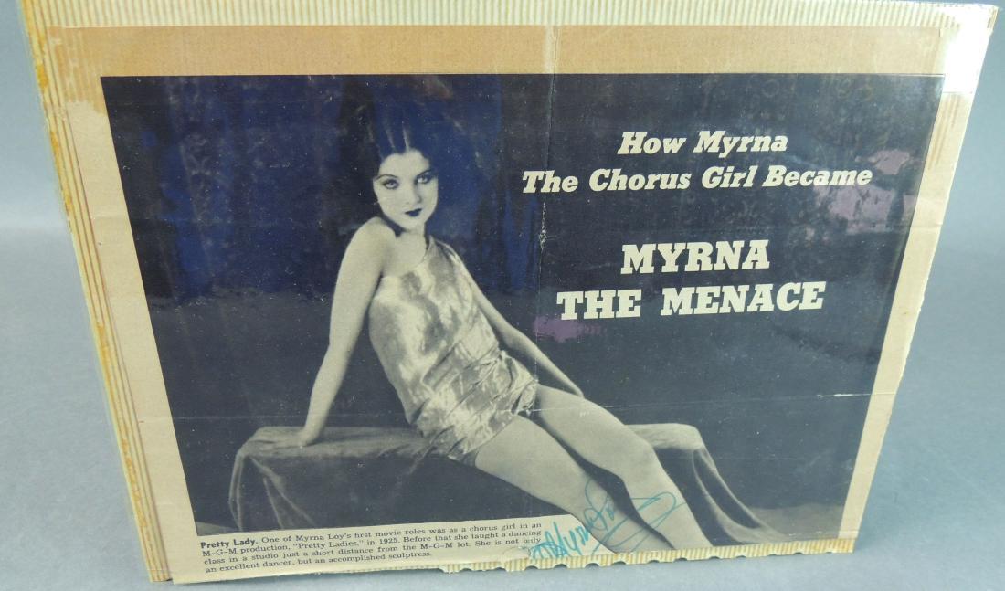 Myrna Loy Newsprint Signed Article Clipping (1 of 5)