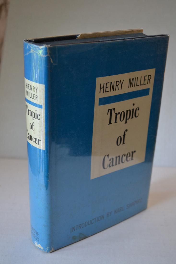 Tropic of Cancer, First Edition: Title: TROPIC OF CANCER; Publisher: Grove Press, NY; Publication Date: 1961; Binding: Hardcover; First Printing; Book Condition:VG+; Dust Jacket Condition: VG+; Edition: First Edition; Some wear to DJ