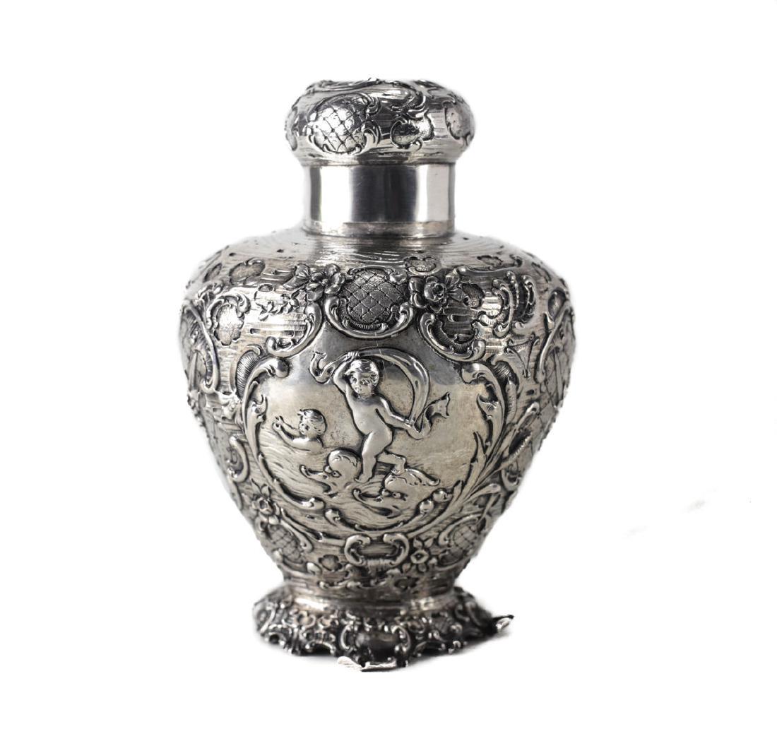 Neresheimer & Sohne German Hanau 800 Silver Tea Caddy (1 of 4)