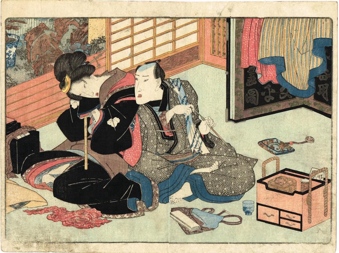 Yanagawa Shigenobu Japanese Woodblock Print (1 of 1)