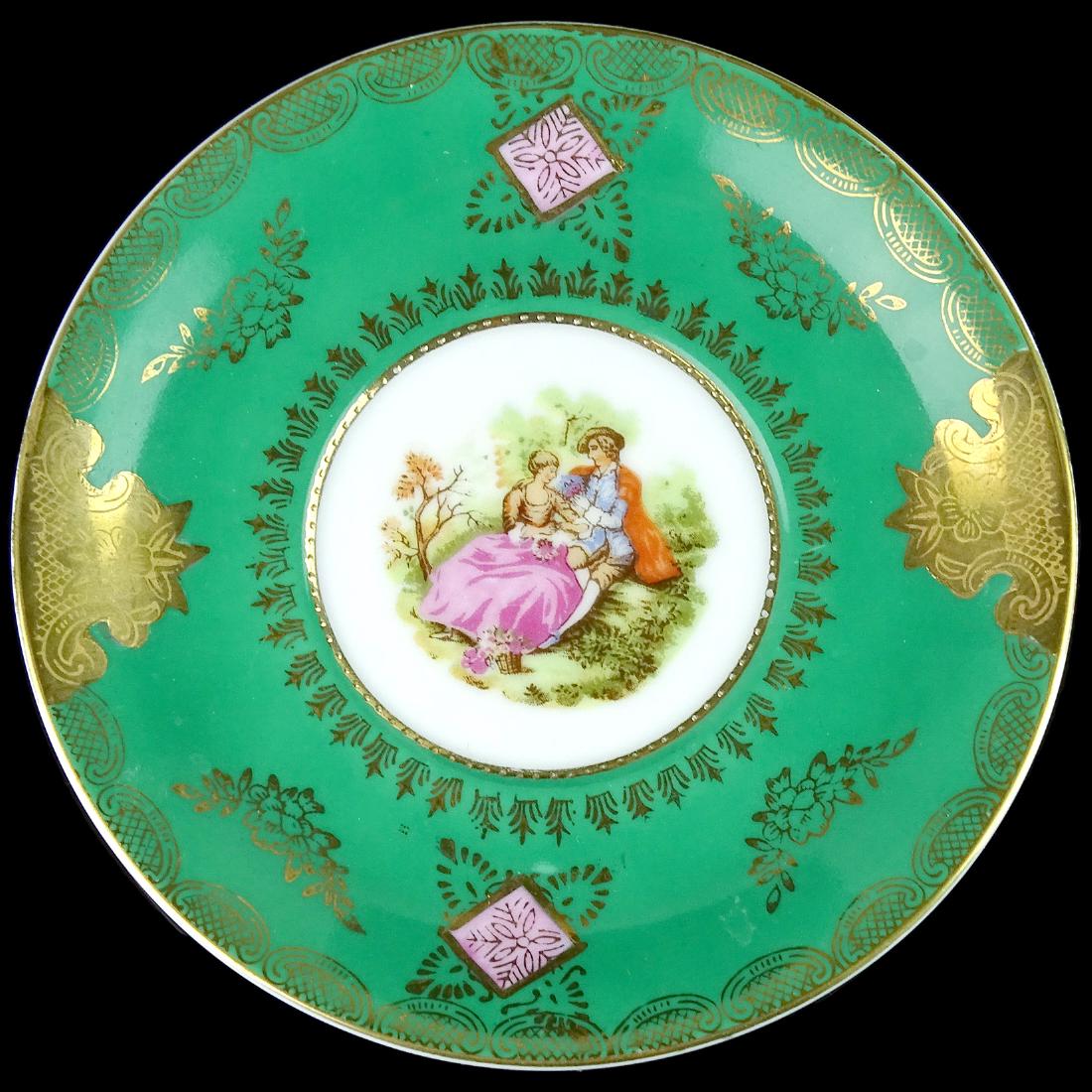 Green Gilt Porcelain Romantic Couple Decorative Ceramic (1 of 5)