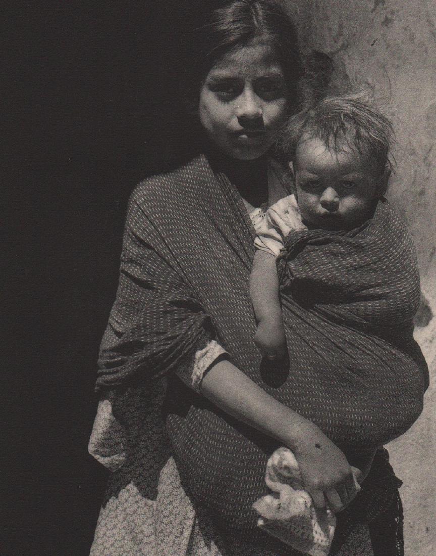 ANTON BRUEHL - Mother and Child of Taxco: Artist: ANTON BRUEHL Print Title: Mother and Child of Taxco Medium: Collotype Printing Date: 1933 Printer: Photochrome Press, USA Limited Edition of 1000, unnumbered copy Image Size: 7.5"x 9.25" Paper