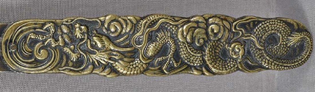 Antique Japanese Bronze Dragon & Wind God Page Turner (1 of 6)