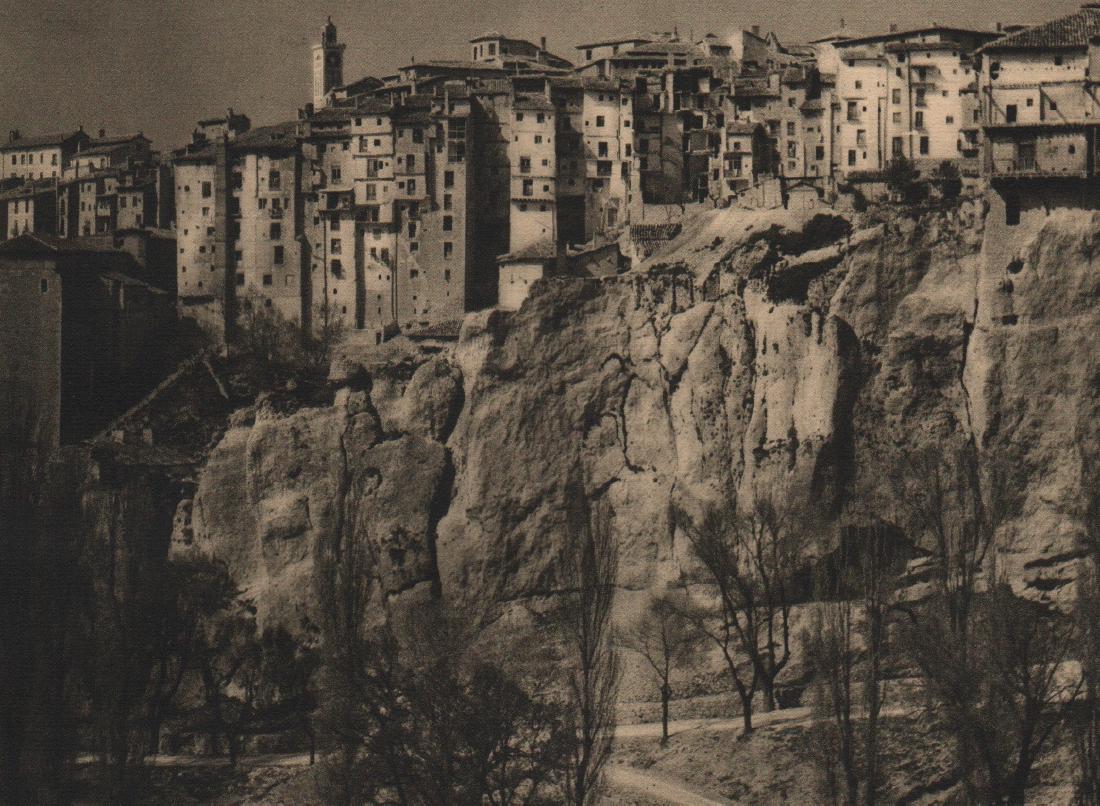 JOSE ORTIZ ECHAGUE - View from the Huecar: Artist: JOSE ORTIZ ECHAGUE Print Title: View from the Huecar Medium: Vintage Sheet-fed Gravure Printing Date: 1950 Printed: Spain Image Size: 8" X 5.5"" JOSE ORTIZ ECHAGUE (1886 - 1980) was a Spanish 