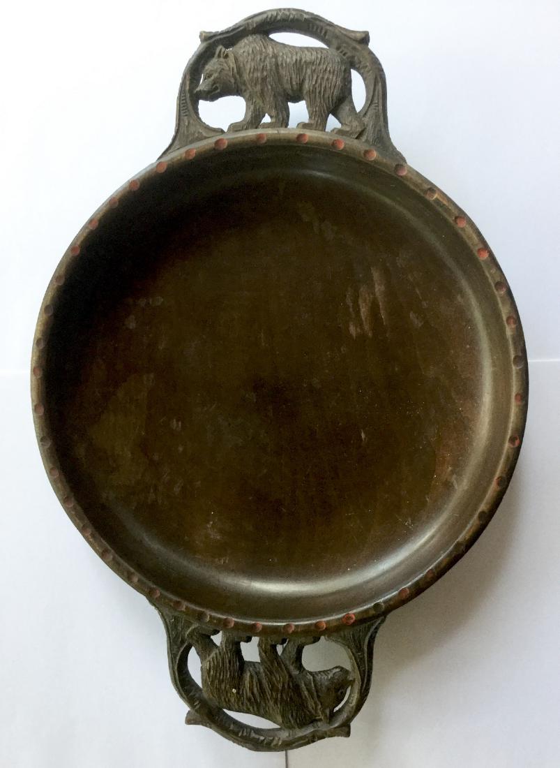 C1890's Black Forest Bear Carved Bowl (1 of 6)