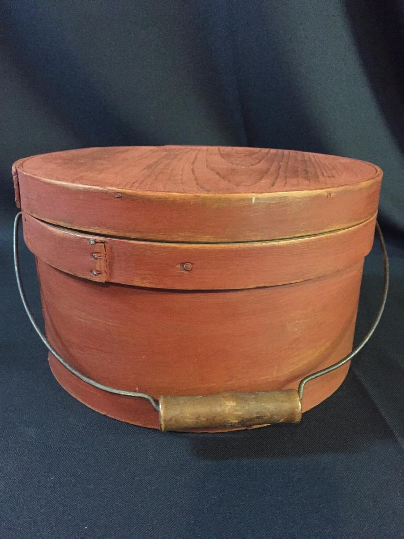 New England Pine Pantry Box With Original Red Paint (1 of 7)