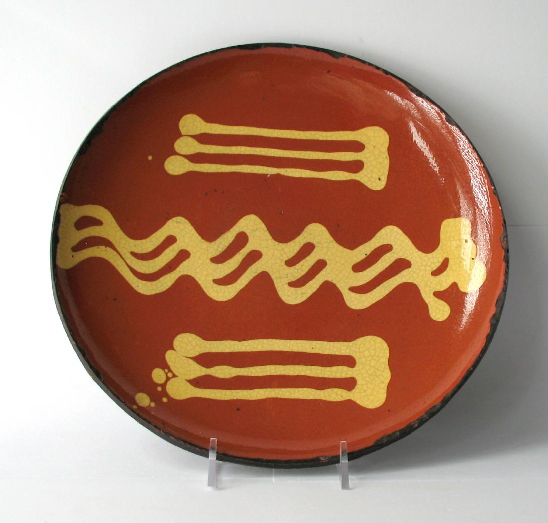 Redware Slip Plate By Greg Shooner (1 of 2)
