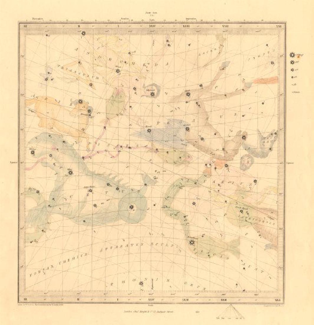 SDUK: Antique Celestial Star Map, Vernal Equinox, 1847 (1 of 2)