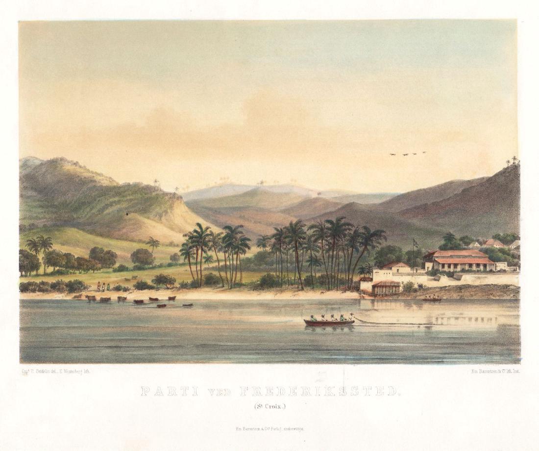 Baerentzen: Antique View of Frederiksted, 1855 (1 of 1)