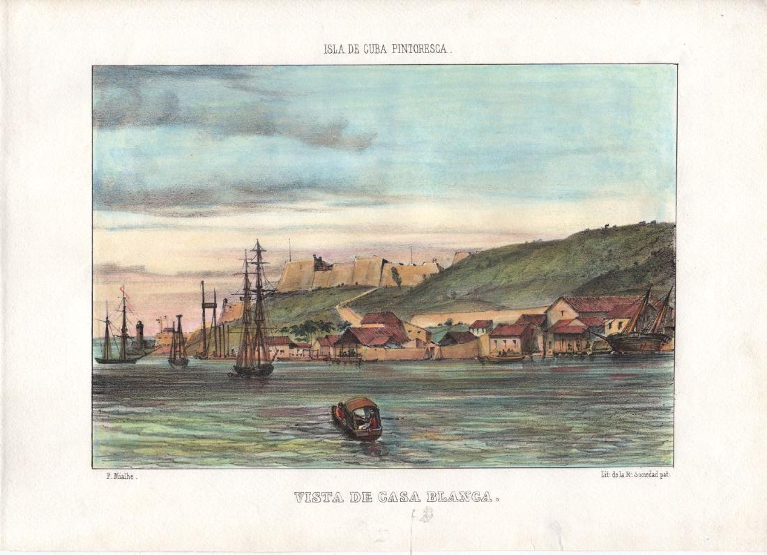 Miahle: Antique View of Havana Harbor, 1840 (1 of 1)