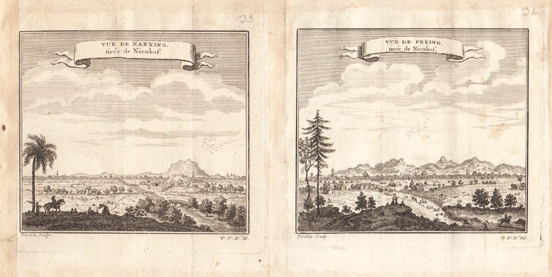 Bellin: Antique View of Nanking & Peking, China, 1749 (1 of 1)