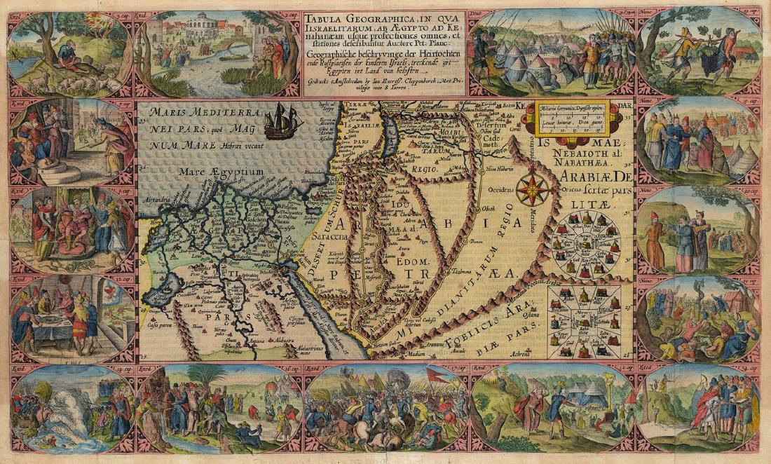 Plancius: Antique Map of Biblical Middle East, 1600 (1 of 1)