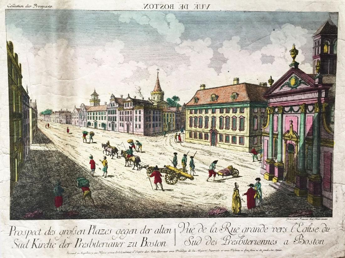 Haberman: Antique View of Boston/Old South Church, 1760 (1 of 1)