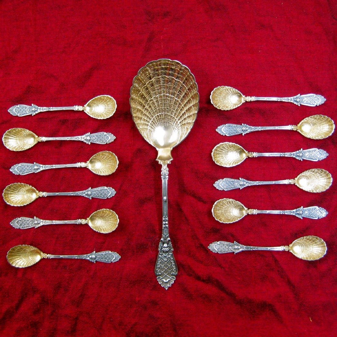 Antique Posen German Gilt 800 Silver Dessert Service (1 of 8)