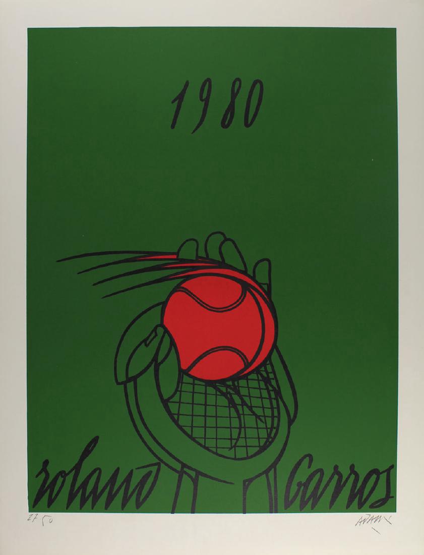 Valerio Adami: Roland Garros, Serigraph - SIGNED (1 of 2)