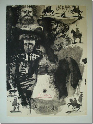 Pablo Picasso : Toros y Toreros, Lithograph, Signed (1 of 4)