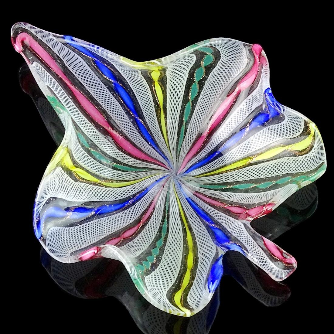 Fratelli Toso Murano Multicolor Ribbons Art Glass Pin (1 of 2)