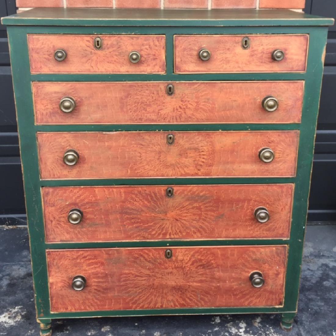 1840 Paint Decorated Pennsylvania Chest of Drawers (1 of 10)