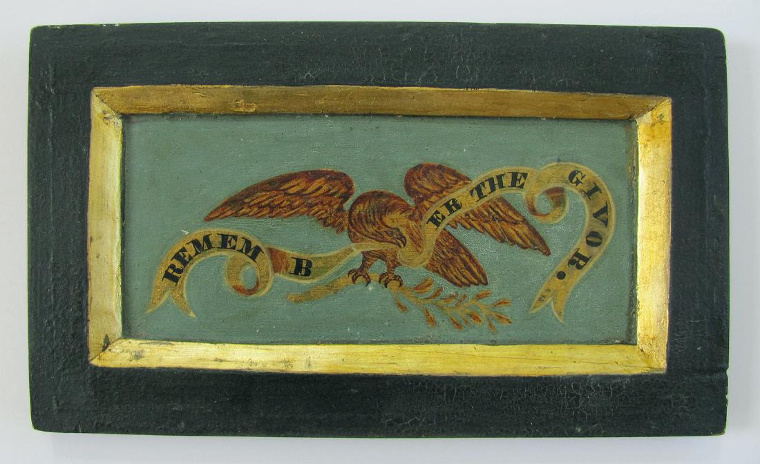 1870 Eagle Hand Painted Panel, Remember the Givor (1 of 3)
