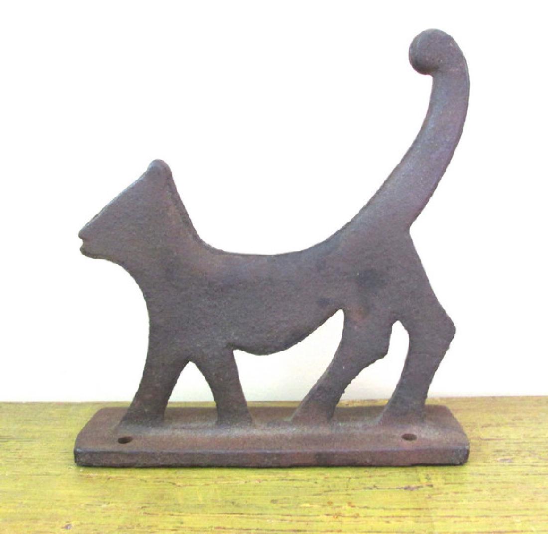 Antique Graphic Cast Iron Cat Boot Scraper (1 of 9)