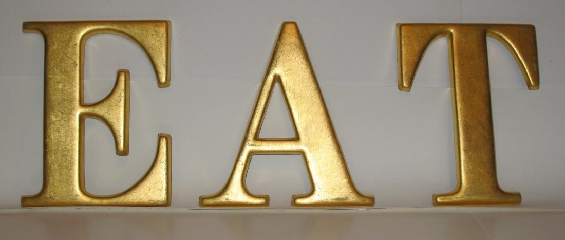 Three Large 1950's Old Sign Letters (1 of 1)