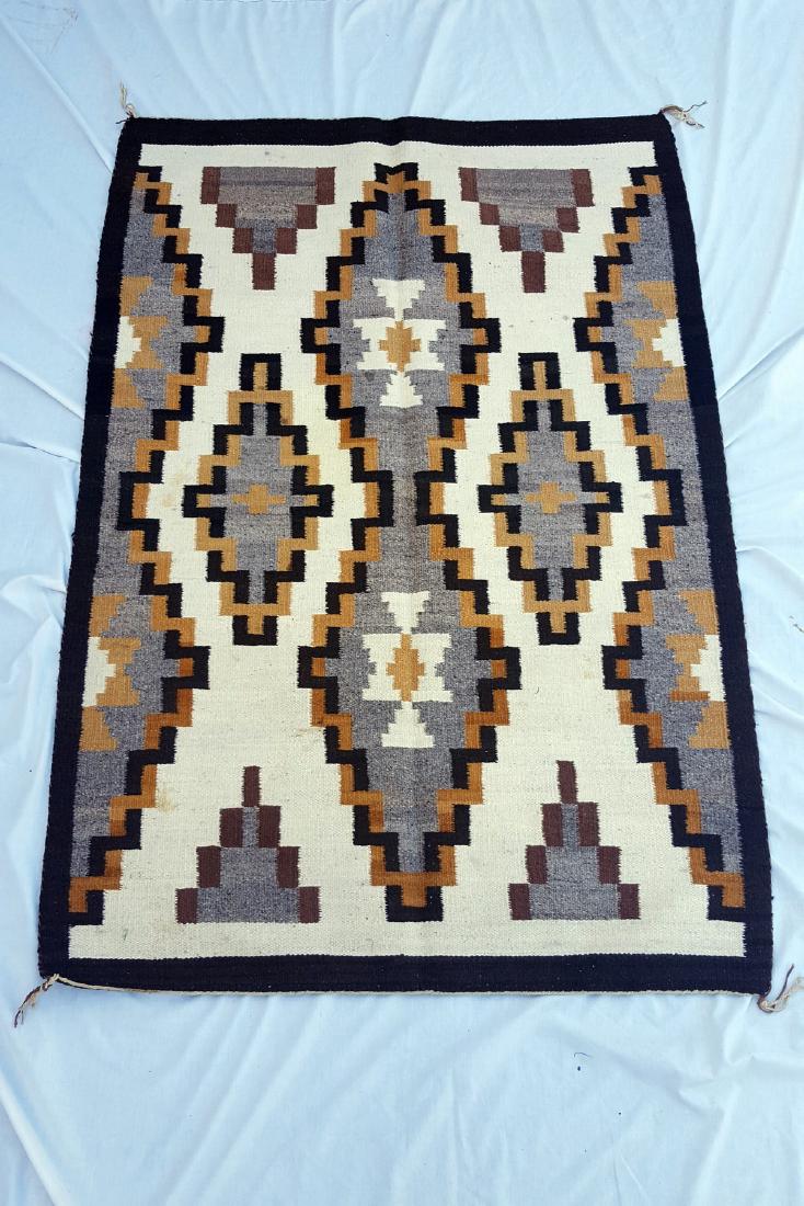 Vintage Navajo Two Grey Hills Rug, 1940's (1 of 4)