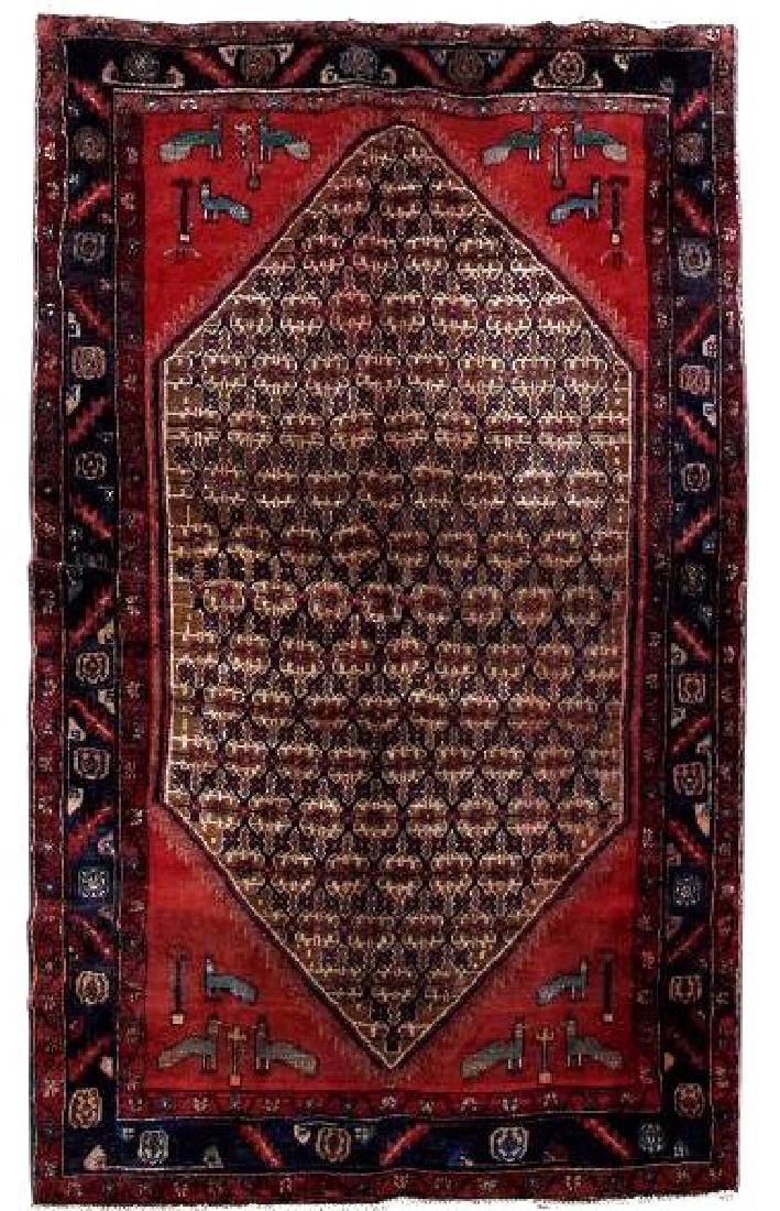 Persian Kurd Bijar Handmade Wool Rug (1 of 6)