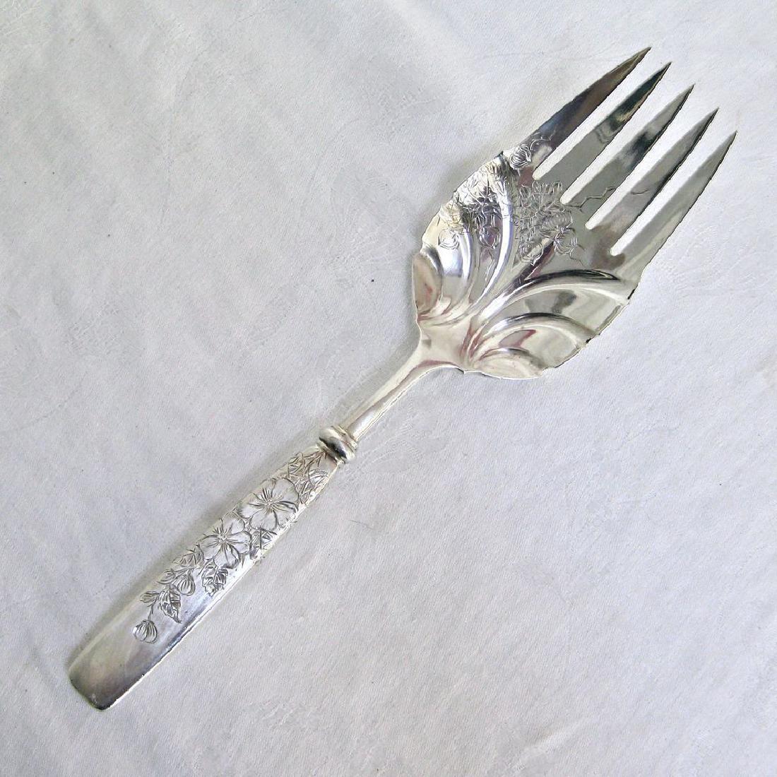 Antique Tiffany & Co Japanesque Sterling Serving Fork (1 of 5)