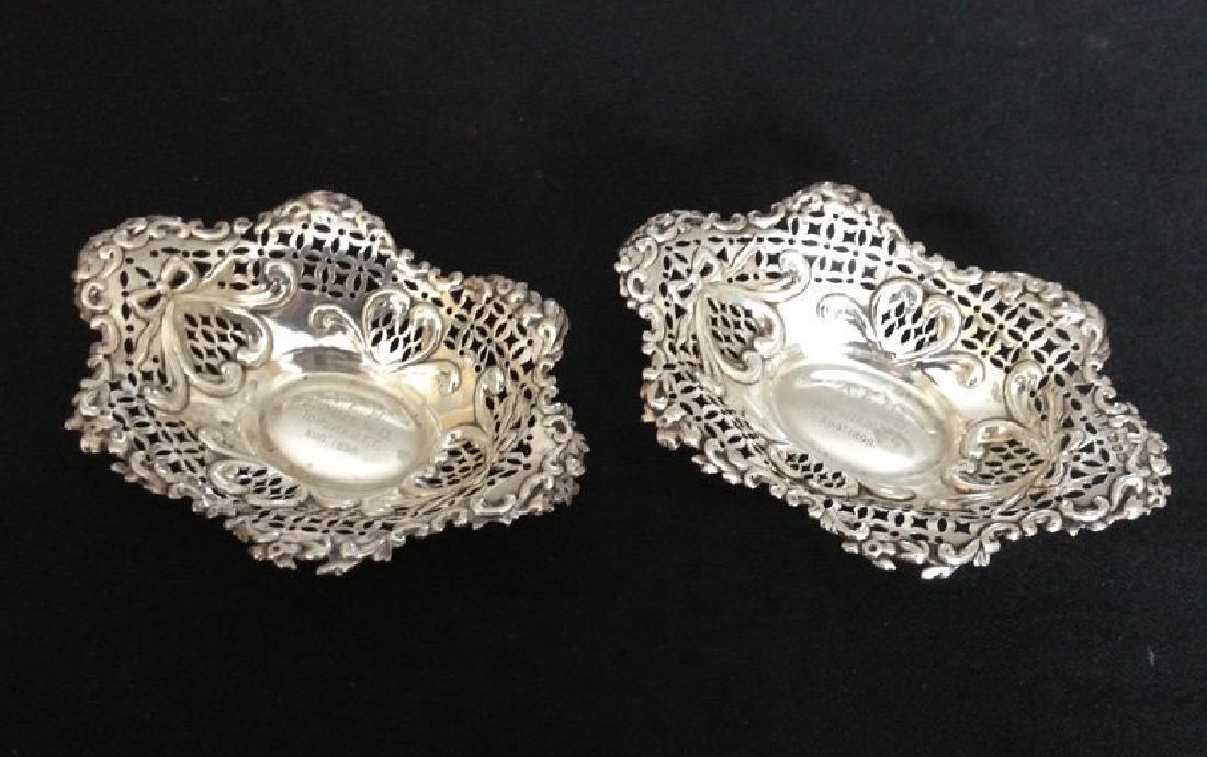 Pair of Antique Victorian Neo Rococo 925 Silver Bowls (1 of 6)