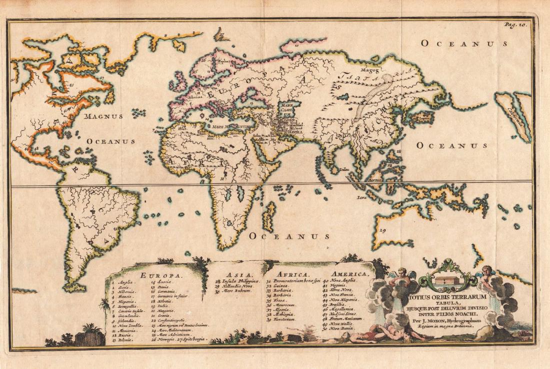 Moxon: Geo-religious Map of the Ancient World, 1671 (1 of 1)